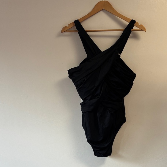 Swimsuits For All Other - Swimsuit for all size 12 Black Ruched Swimsuit NWOT